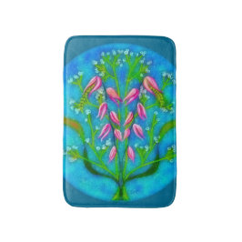 Beach Flowers Acrylic Painting Badrumsmatta