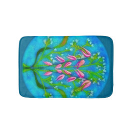 Beach Flowers Acrylic Painting Badrumsmatta