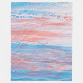 *~* Beach Foam Pastellkrita för Abstrakt Turkos Pe Fleecefilt