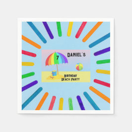 ’Beach Födelsedagsfest’ Cocktail Pappersservett