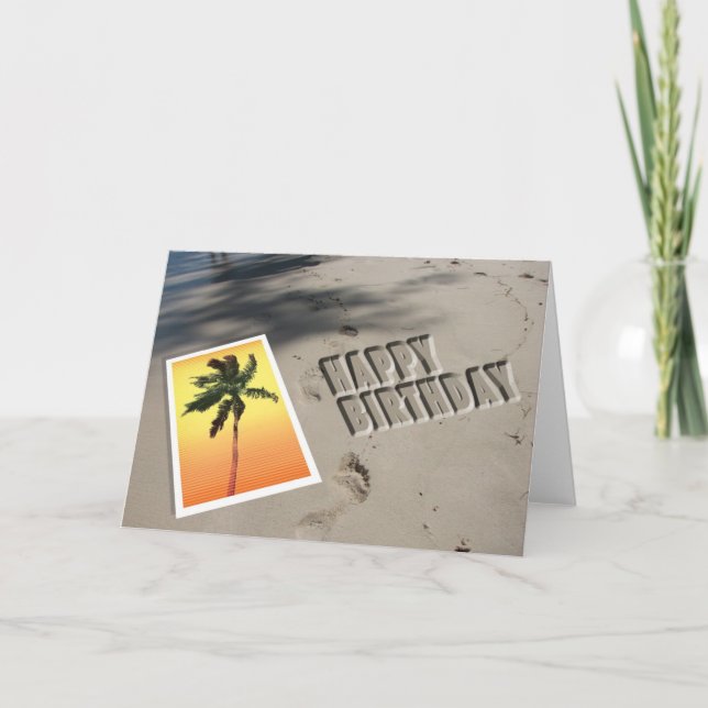 Beach-födelsedagskort Kort (Framsida)