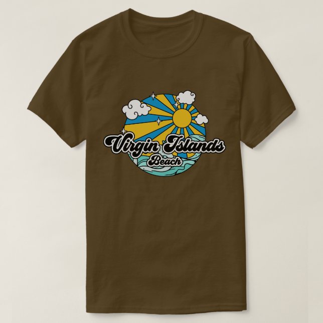 Beach för öarna Virgin T Shirt (Design framsida)