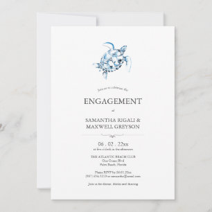 Beach Förlovningsfest Inbjudningar till blåhavsskö