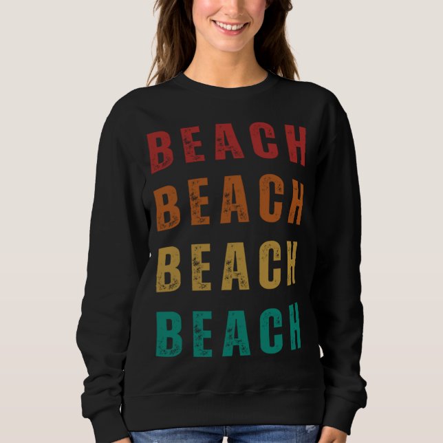 Beach Fun and Vintage Style T Shirt (Framsida)