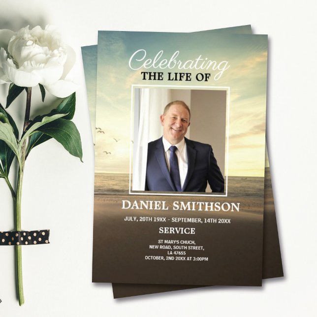 Beach Funeral Service Program Firande of Life (Skapare uppladdad)