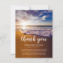 Beach Funeral Sympathy Tack Anteckningskort