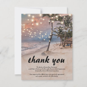 Beach Funeral Tack Anteckningskort