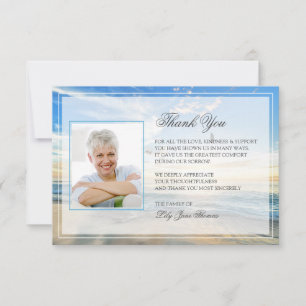 Beach Funeral Tack You Card Memorandumkort Kort