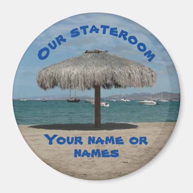 Beach Funny Cruise Frakt Stateroom Door Marker Magnet (Framsidan)