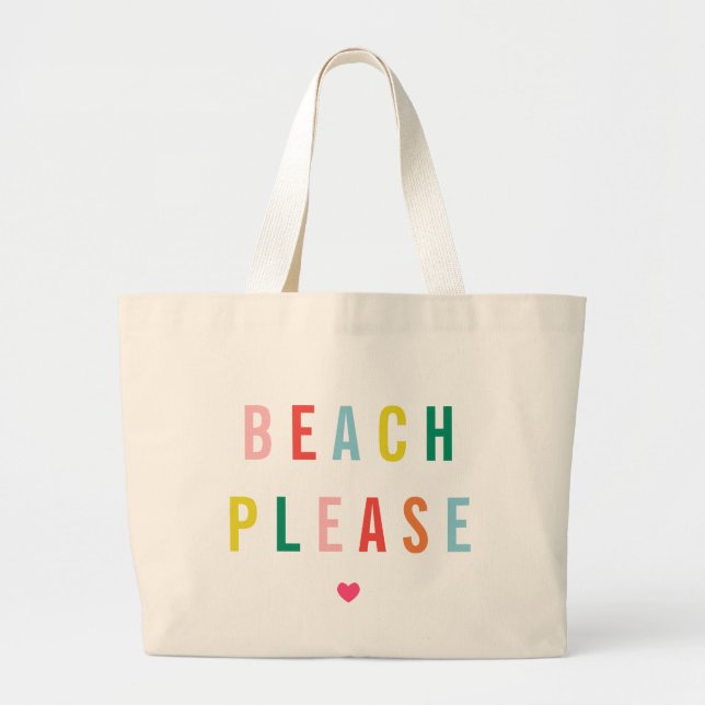 Beach, fyndigt jumbo tygkasse (Framsidan)