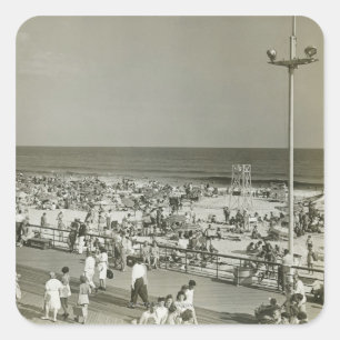 Beach Fyrkantigt Klistermärke