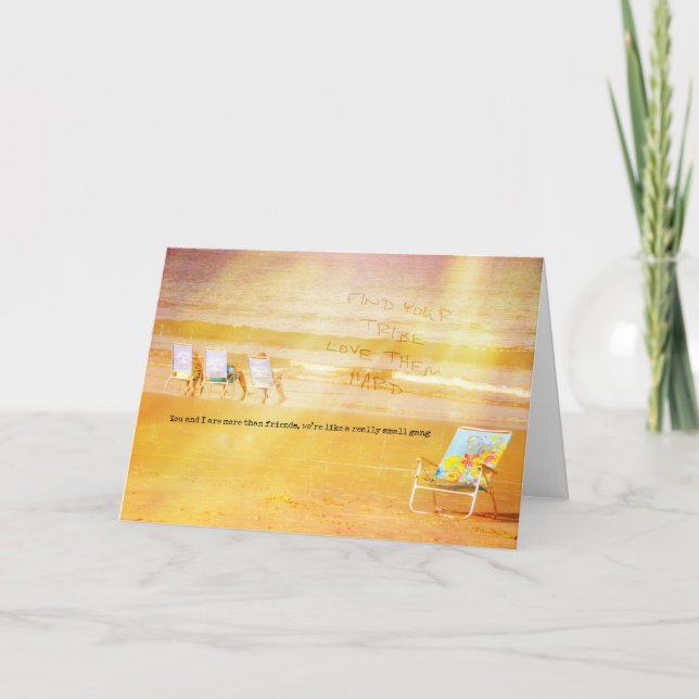 BEACH GANG-gratulationskort Tack Kort (Framsida)