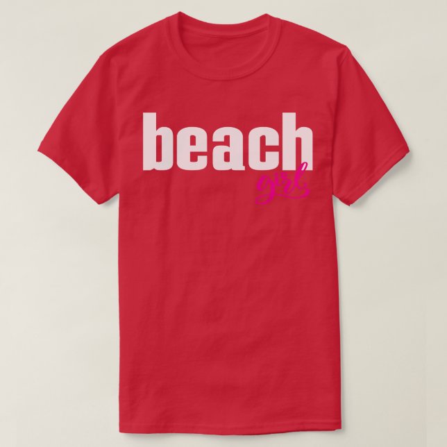 Beach Girl 1 T Shirt (Design framsida)