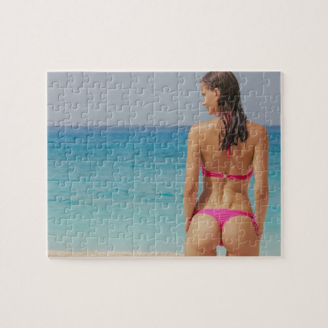 BEACH GIRL G-STRING BIKINI JIGSAW PUZZLE PUSSEL (Horisontell)