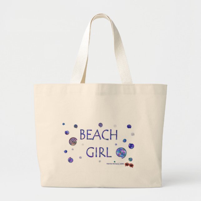 Beach Girl - Swirls - Tote Bag Jumbo Tygkasse (Framsidan)