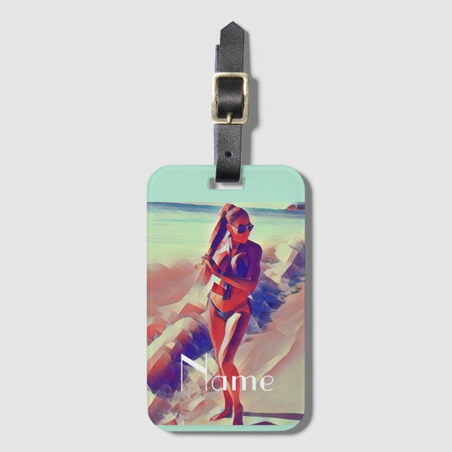 Beach Girl Thunder_Cove Bagagebricka (Framsida vertikal)
