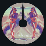 Beach Girl Thunder_Cove Julgransmatta Borstad Polyester<br><div class="desc">Bikini-badflicksmodell som står på vatten kant och bär en pusselbit för att anpassa sig med ditt eget hälsning,  namn,  meddelande osv.</div>