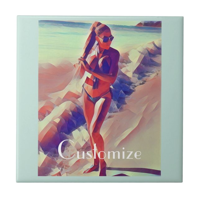 Beach Girl Thunder_Cove Kakelplatta (Framsidan)