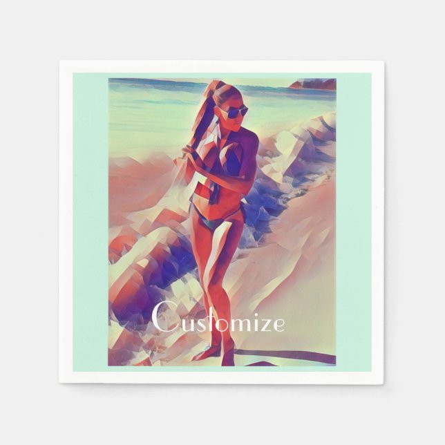 Beach Girl Thunder_Cove Pappersservett (Framsidan)