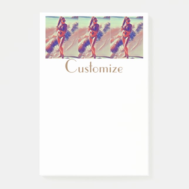 Beach Girl Thunder_Cove Post-it Block (Framsida)