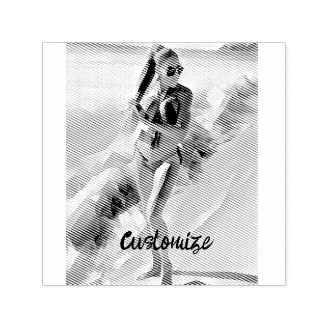 Beach Girl Thunder_Cove Självfärgande Stämpel (Design)