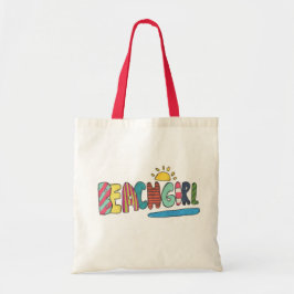 Beach Girl Tote Bag Tygkasse