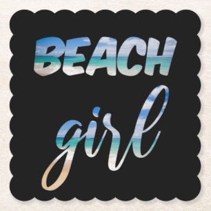Beach Girl Underlägg Papper