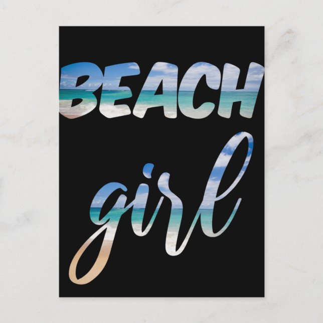 Beach Girl Vykort (Framsida)
