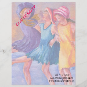 BEACH GIRLFRIENES ANPASSADE LETTERHEAD BREVHUVUD