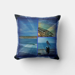 Beach Gnistra Collage, Photo Ram Lounge Cushion Kudde