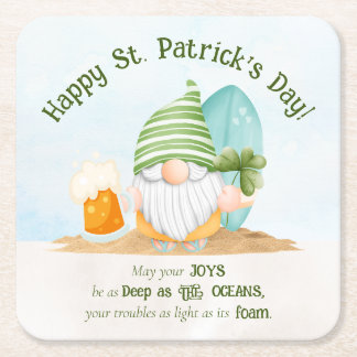 Beach Gnome-St patrick's day Papper Underlägg