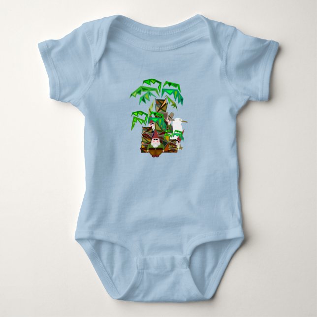 Beach Gnomes Baby Bodykostym T Shirt (Framsida)