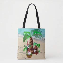 Beach Gnomes Tote Bag Tygkasse