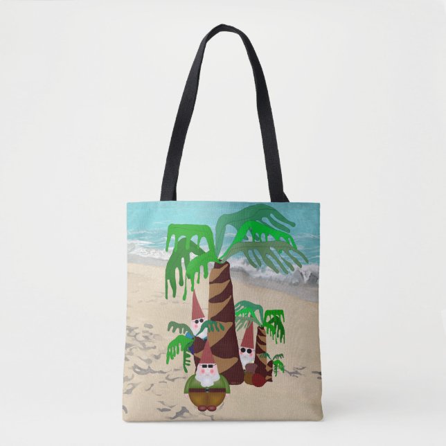 Beach Gnomes Tote Bag Tygkasse (Framsida)