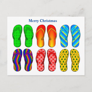Beach God jul Flinflip flops Vykort
