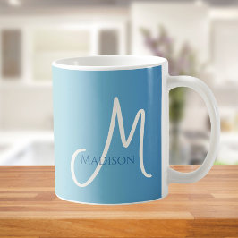 Beach Gradient Monogram  Kaffemugg
