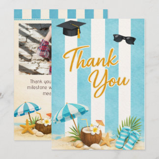 Beach Graduation 2026 Thank You Card Tack Kort