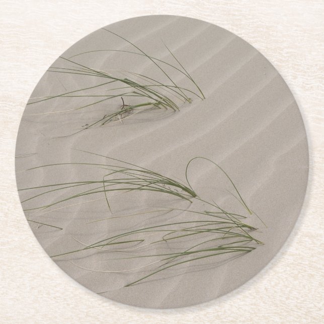 Beach Grass Underlägg Papper Rund (Framsidan)