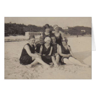 Beach Group 1920-Vintagens foto Hälsningskort