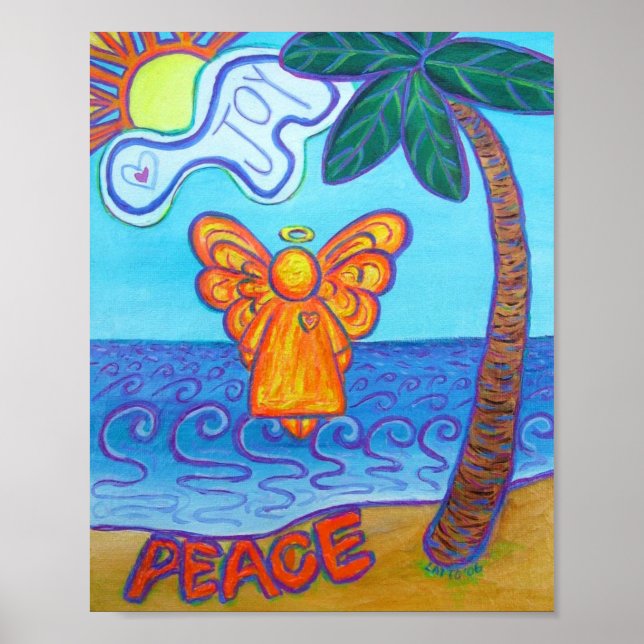 Beach Guardian Angel Anpassningsbar Poster Art Pri (Framsidan)