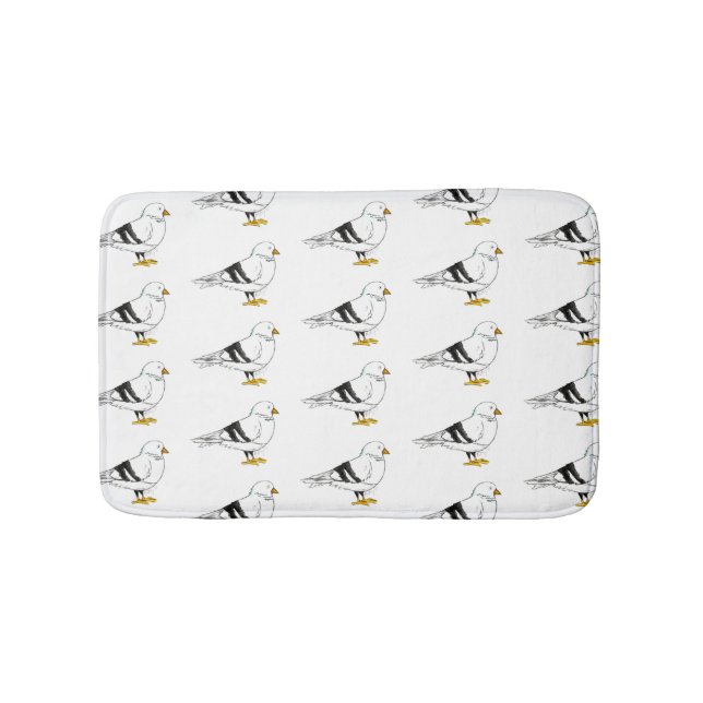 Beach Gull Fiskmås New York City Pigeon Bird Badrumsmatta (Framsidan)