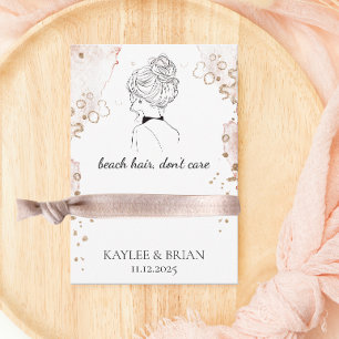 Beach Hair Bachelorette Scrunchie Holder Tilläggskort