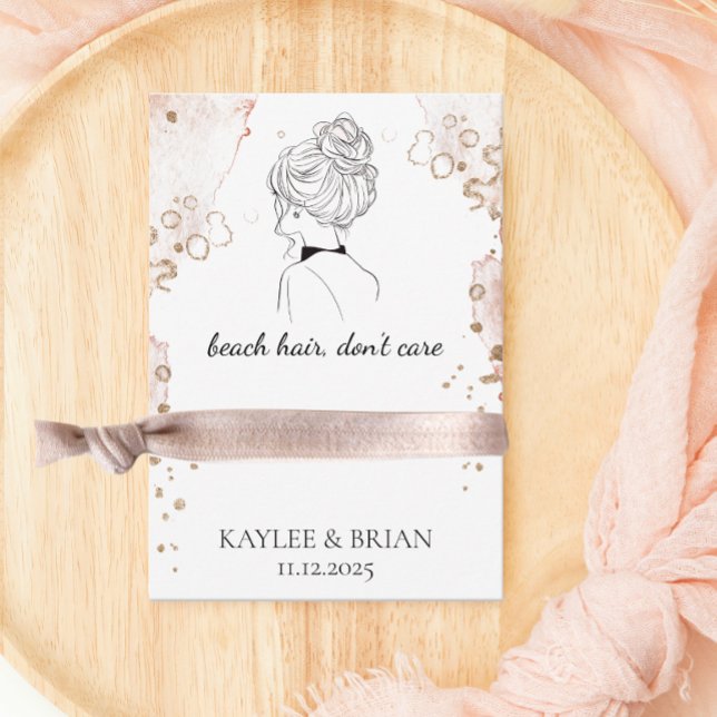 Beach Hair Bachelorette Scrunchie Holder Tilläggskort (Skapare uppladdad)