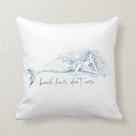 Beach Hair bryr sig inte om Sjöjungfru Sand Dollar Kudde