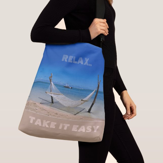 Beach Hammock (anpassade) Tote Bag Axelväska (Närbild)