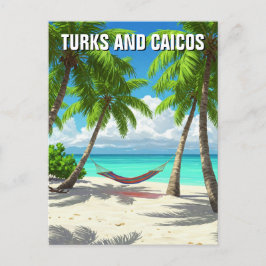 Beach Hammock Turks och Caicos Travel Vykort