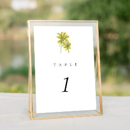 Beach Handflatan Träd 5 x 7-tums Bröllop-Bordsnumm