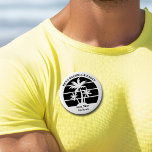 Beach Handflatan Träd Bachelor Party Marskalkar Na Knapp<br><div class="desc">Coola svart handflatan träd på en snyggt anpassningsbar som kandiderar eller marskalkar namn bricka. Anpassa den här coolan till destinationsbröllopet. De är perfekt för hela brudens sida att ta med sig en semester på en ö eller en maid of honor eller en bäste man.</div>
