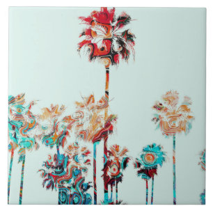Beach Handflatan Träd Design 243 Kakelplatta