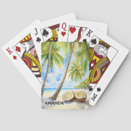 Beach, Handflatan, Träd, kokosnötkort Casinokort
